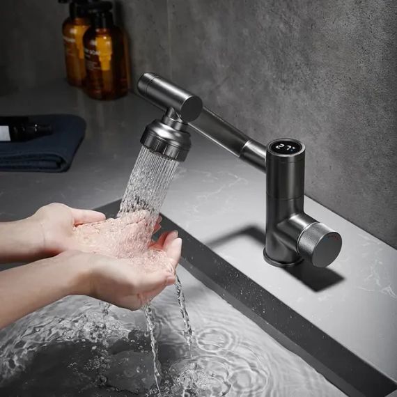 Змішувач для кухні під фільтр із гнучким зливом faucet AND938 Чорний | Зображення 2