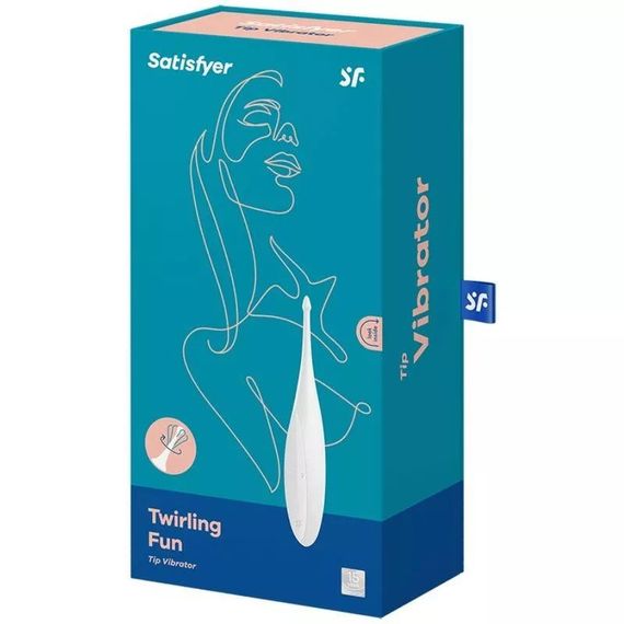 Крапковий вібратор для клітора Satisfyer Twirling Fun білий Sex Aura | Зображення 3