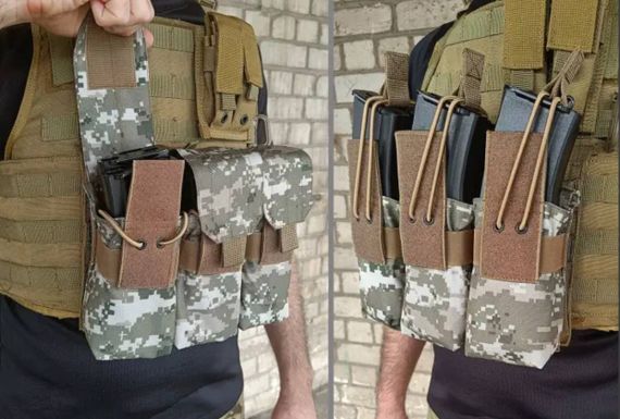 Підсумок під 6 магазінів АК/РПК потрійний Піксель ЗСУ MM-14 (MOLLE, підсумок на розгрузку, жилет, РПС) | Зображення 2
