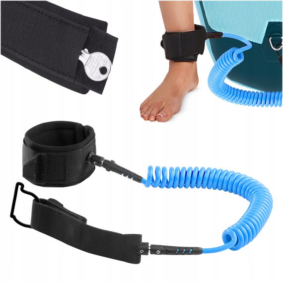 Ліш страхувальний для дошки TSUNAMI SUP-Leash Black/Blue (P-5907739316486) | Зображення 5