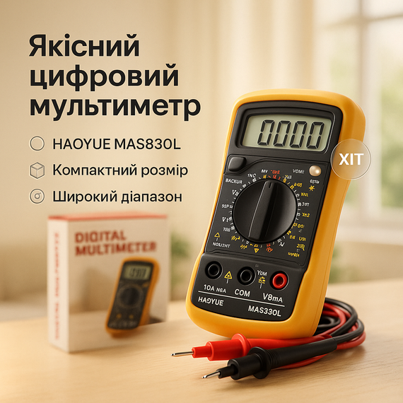 Качественный цифровой мультиметр HAOYUE MAS830L, Тестер напряжения постоянного тока EB-35