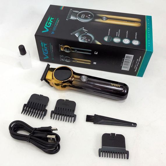 Электрическая машинка для стрижки с насадками VGR, Профессиональная машинка для стрижки с насадками DH-23 | Зображення 8