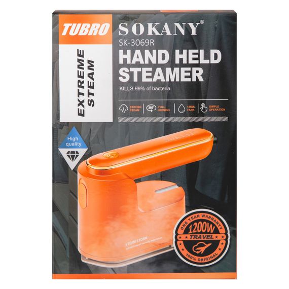 Відпарювач Sokany Ручний 1200 Вт помаранчевий SK-3069R | Зображення 9