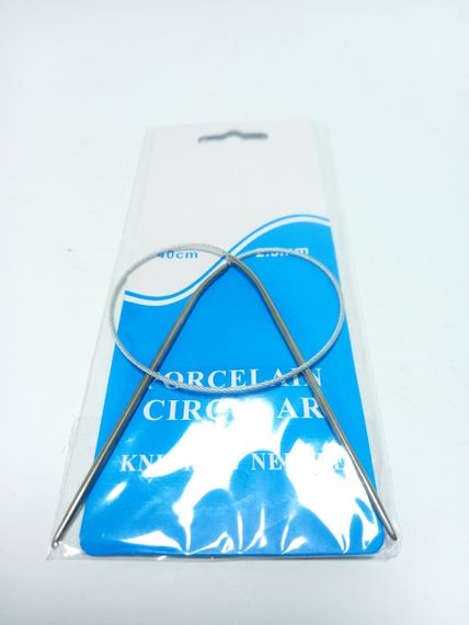 Спиці кругові 40см 2.5мм для ручного в'язання, полегшені, Porcelain circular | Зображення 1