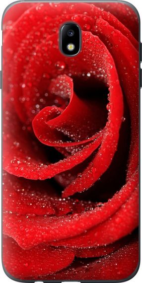 Чехол на Samsung Galaxy J7 J730 (2017) Красная роза "529u-786-17620"