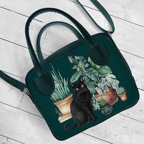 Сумка жіноча Kitto Кішка та вазони 25x20x9 см (SKI_JOY011_TZE)