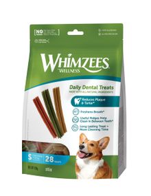 Ласощі для чищення зубів у собак середніх порід Whimzees Stix S, 28 шт