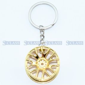 Брелок диск колесный золотой , Турция, WHEEL-GOLD,