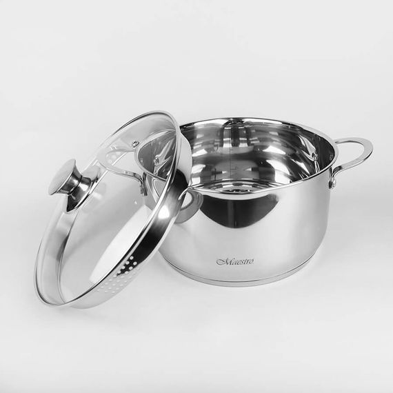 Кастрюля Maestro MR-3510-18, 2 л, 18 см, из нержавеющей стали с крышкой, для всех типов плит | Зображення 3