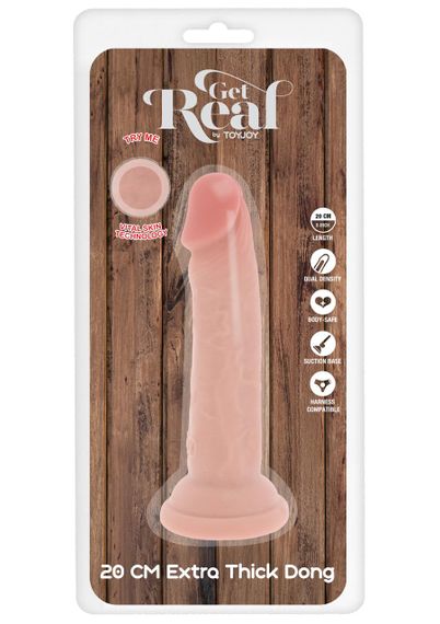 Фалоімітатор реалістичний на присосці TOY JOY Deluxe Dual Density, 20 × 5 см Sex Aura
