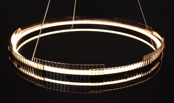 Люстра світлодіодна підвісна LED світильник для квартири на стелю лед 27942 Чорний 30-100х61х61 см. | Зображення 3