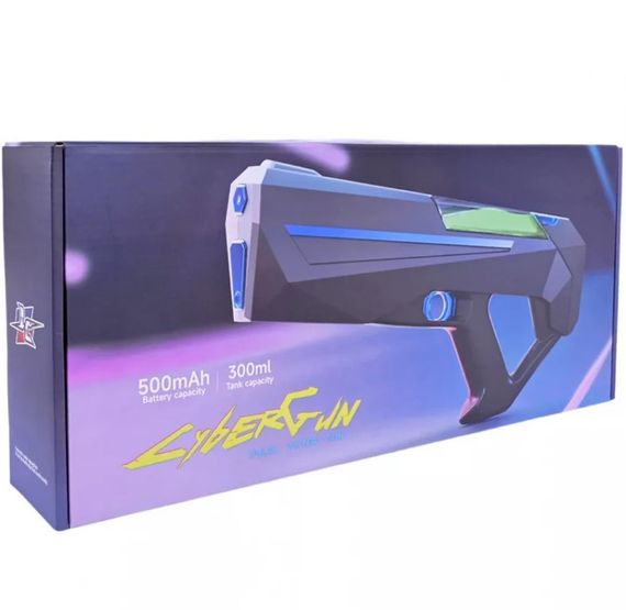 Водний пістолет Solar CyberGun іграшковий пістолет з водою для дітей від 8 років дальність 8-10 м бак 300 мл Синій | Зображення 2