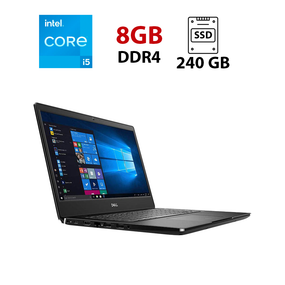 Ультрабук Dell Latitude 3400 / 14" (1920x1080) IPS / Intel Core i5-8250U (4 (8) ядра по 1.6 - 3.4 GHz) / 8 GB DDR4 / 240 GB SSD / Intel UHD Graphics / WebCam б/в
