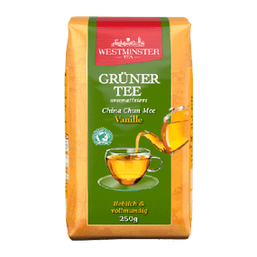 Чай зелений з ванільним смаком листової Westminster Gruner Tea Vanille, 250 г, Німеччина