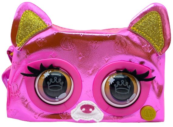 Сумочка Purse Pets щеня Flashy Franchie моргають очі видає звуки та мелодії рожева блискуча | Зображення 1