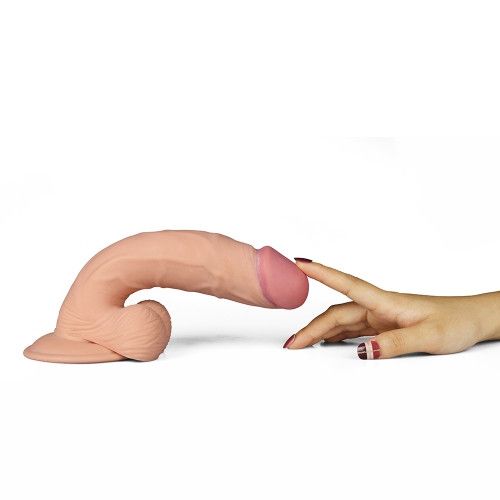 Реалистичный вибратор - The Ultra Soft Dude Vibrating 9" Sex Aura | Зображення 3