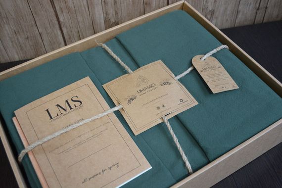Постільна білизна Limasso Stonewashed Ranforse 200 х 220 см Dark Green | Зображення 2