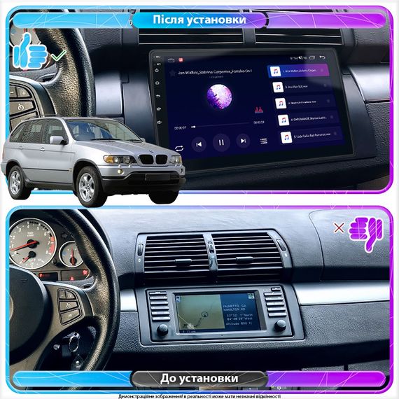 Штатная магнитола 9" Lesko для BMW X5 I (E53) 1999-2003 Top 6/128 4G WiFI GPS БМВ | Зображення 2
