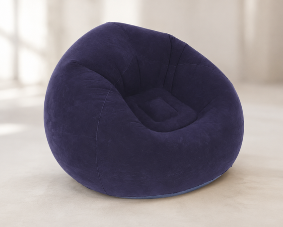 Надувное кресло-пуф Inflatable Sofa / Надувное кресло-мешок 110×110×85 см Фиолетовое