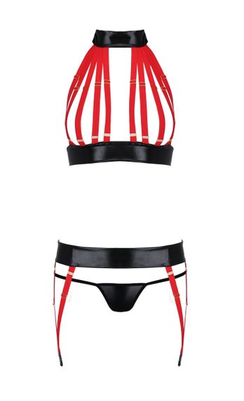 Комплект білизни червоний AZIZA SET S/M - Passion | Зображення 2