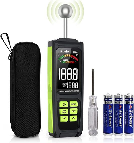 Вологомір, Вимірювач вологості TE0022 з глибиною аналізу 20-40 мм, кольоровим РК-дисплеєм,