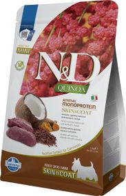 Cухой корм с олениной для собак малых пород Farmina N&D Quinoa Dog Skin & Coat, Venison & Coconut Adult Mini, 2.5 кг