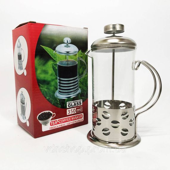Заварник скляний з пресом, Прес-заварник для чаю Френч-прес для кухні сервірування JB-49 | Зображення 6