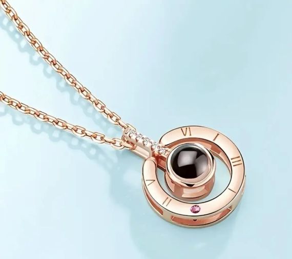 New Кулон підвіска з проекцією I love you Я тебе люблю 100 мовами світу у формі серця | Зображення 6