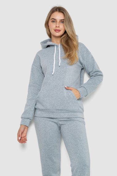 Спорт костюм жіночий на флісі, колір світло-сірий, 241R1530 | Зображення 1