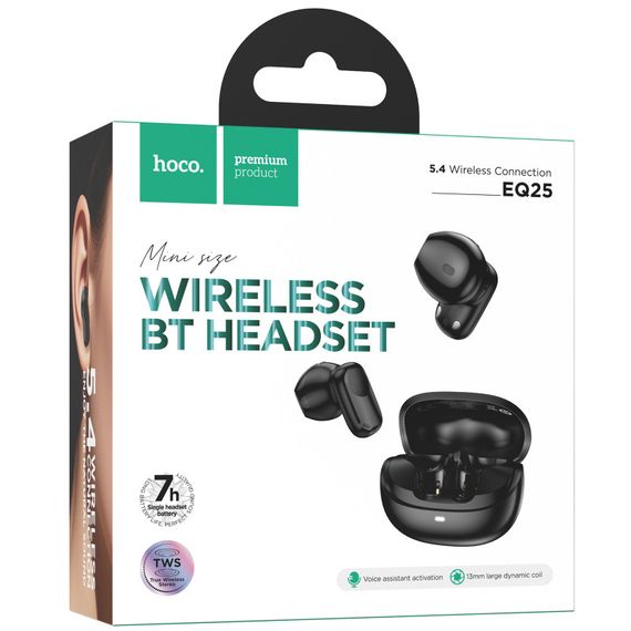 Беспроводные TWS наушники Hoco EQ25 Unimpeded Midnight Black | Зображення 1