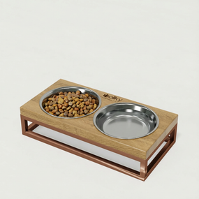 Миски на подставке для маленьких собак и котов Hollky Base XS (2 × 0,25 л) BXS-28145-GLNT