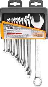 Набір професійних ключів рожково-накидних 6-22 мм, CrV, 12 шт., Richmann/Corona (C6343)