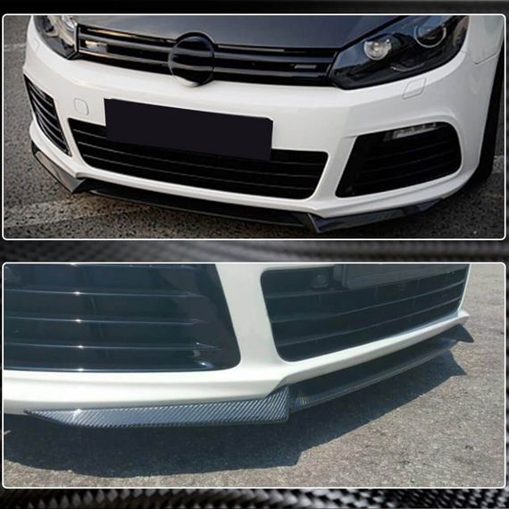 Накладка на передній бампер Lip V3 (для R HB 2010-2013, Карбон) для Volkswagen Golf 6 рр | Зображення 2
