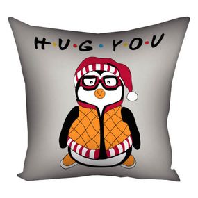 Подушка габардинова з принтом Hug you 50x50 см (5P_DR008)