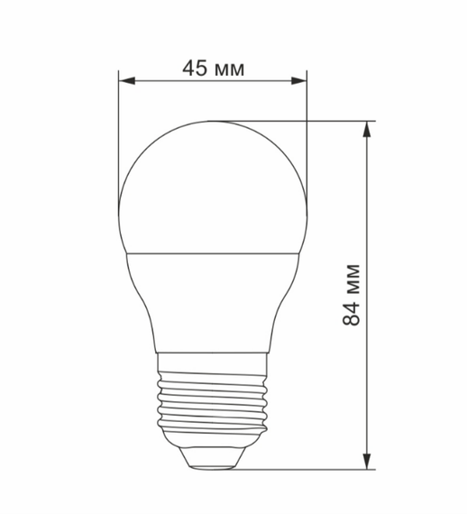 Лампа G45e 3,5W E27 4100К 220V LED Videx | Зображення 2