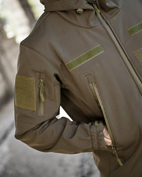 Демісезонна тактична куртка софтшел masad олива | Зображення 2