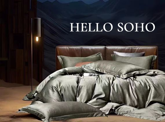 Комплект постільної білизни Soho Євро Boutique 200х230 см Сircle Olive