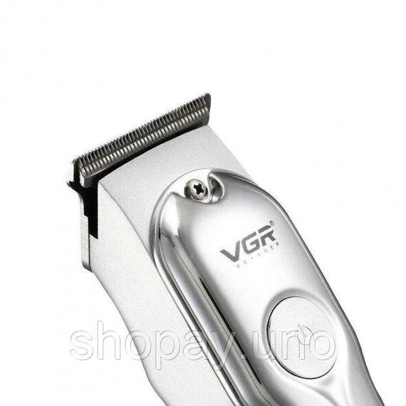 Машинка триммер для стрижки волос, бороды, усов VGR V-071 беспроводная аккумуляторная 3 насадки | Зображення 2