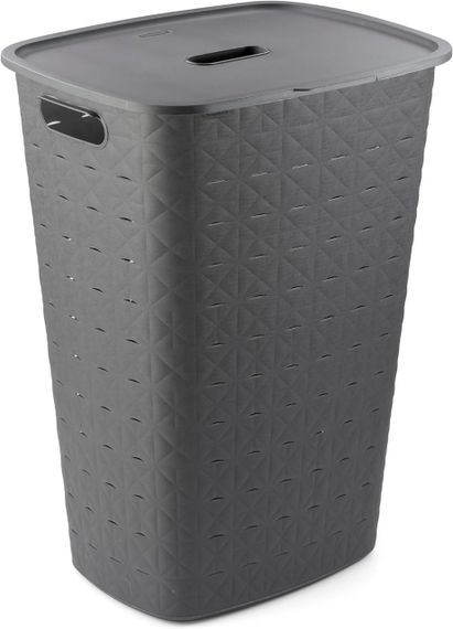 Кошик для білизни пластиковий Curver Softex 56 л 00571 сірий, міцний і зручний