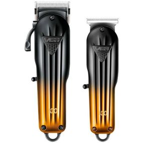 Комплект аккумуляторный триммер и машинка для стрижки волос VGR V-646 Черный с золотистым