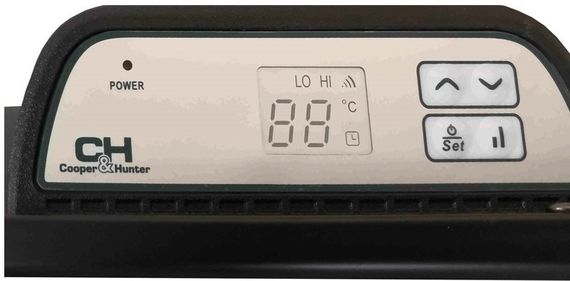 Конвектор электрический Cooper&amp;Hunter CH-2000ED 2000 Вт, 25 м2, IP24, элект. упр-ние, чёрный (CH-2000ED) | Зображення 1