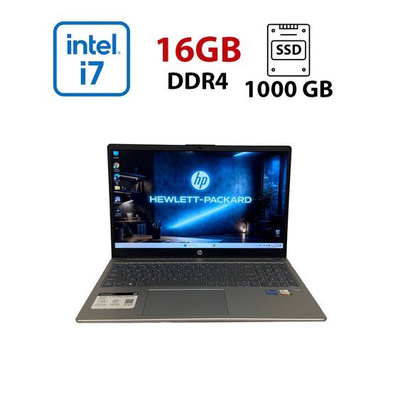 Ультрабук Б-класс HP 15-fd0182wm / 15.6" (1920x1080) IPS / Intel Core i7-1355U (10 (12) ядер по 3.7 - 5.0 GHz) / 16 GB DDR4 / 1000 GB SSD / Intel Iris Xe Graphics / WebCam б/у