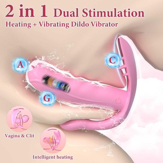 Вібратор - Silicone Vibrator, 7 vibration modes, Heating + APP Sex Aura | Зображення 1