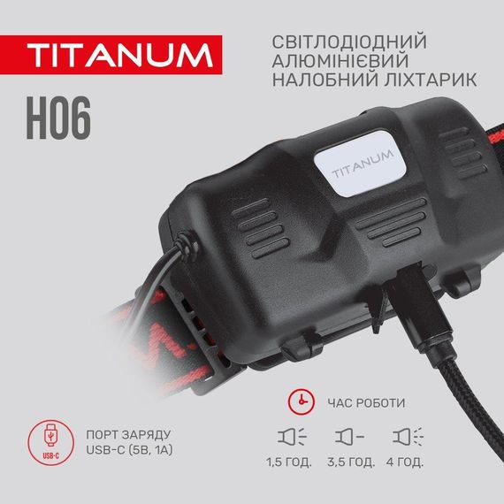 Налобний світлодіодний ліхтарик TITANUM TLF-H06 800Lm 6500K | Зображення 4