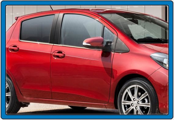 Окантовка вікон (4 шт., нерж.) для Toyota Yaris 2010-2020 рр | Зображення 2