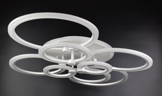 Люстра світлодіодна стельова LED світильник для квартири на стелю лед з пультом 25963 Білий 14х80х103 см.