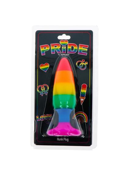 Анальна пробка TOY JOY Hunk Plug, L, різнокольорова, 13 х 3.9 см Sex Aura | Зображення 1
