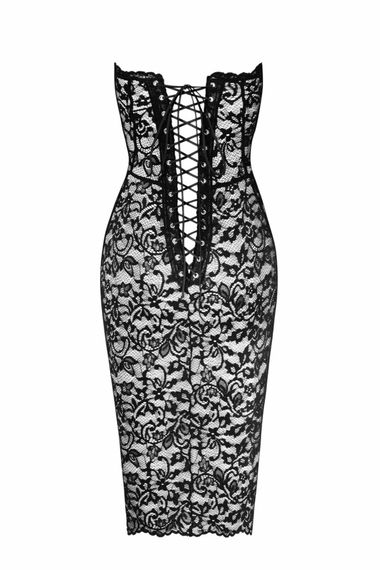 Платье кружевное Noir Handmade F301 Catalyst lace up midi dress Черное L | Зображення 4