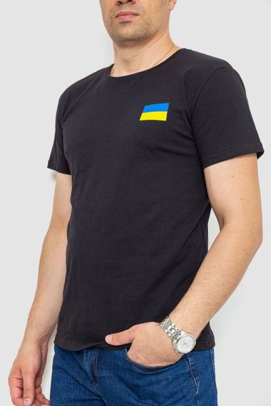Футболка чоловіча патріотична, колір чорний, 226R040 | Зображення 2