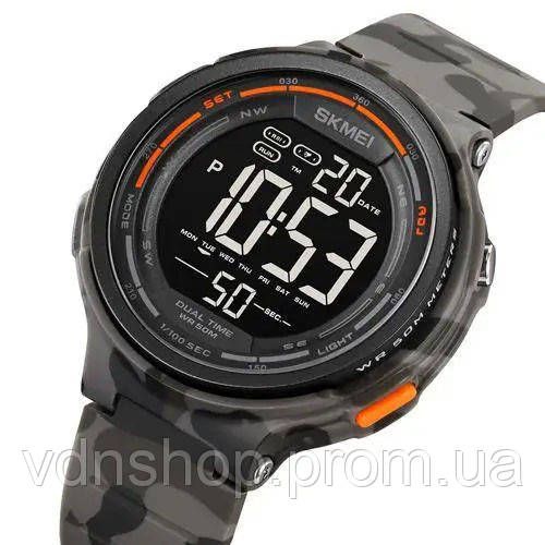 Спортивно тактические часы SKMEI 1841CMGY, Армейские часы с водонепроницаемостью для туризма TF-79 | Зображення 2
